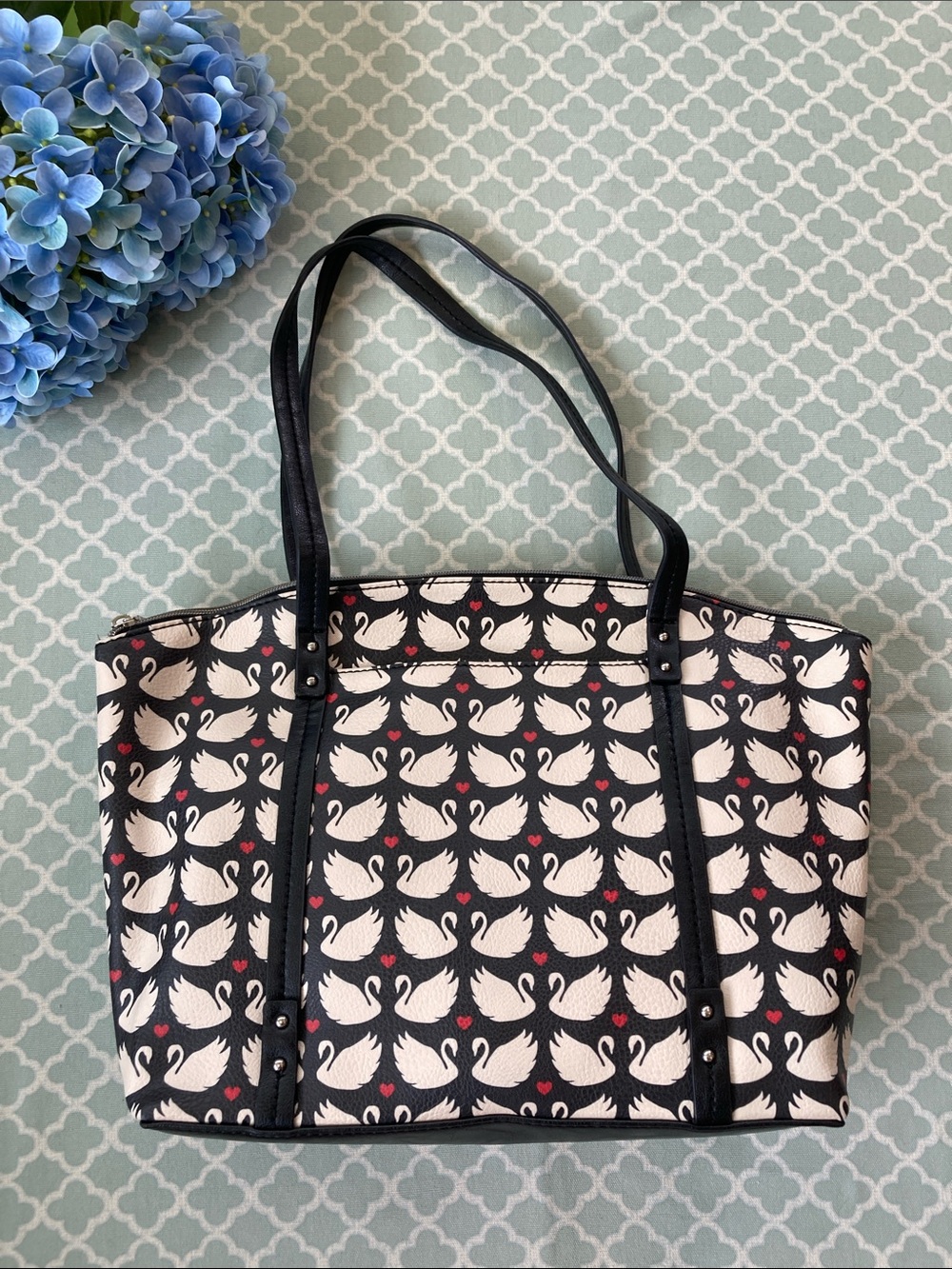 Relic Swan Heart Tote Bag